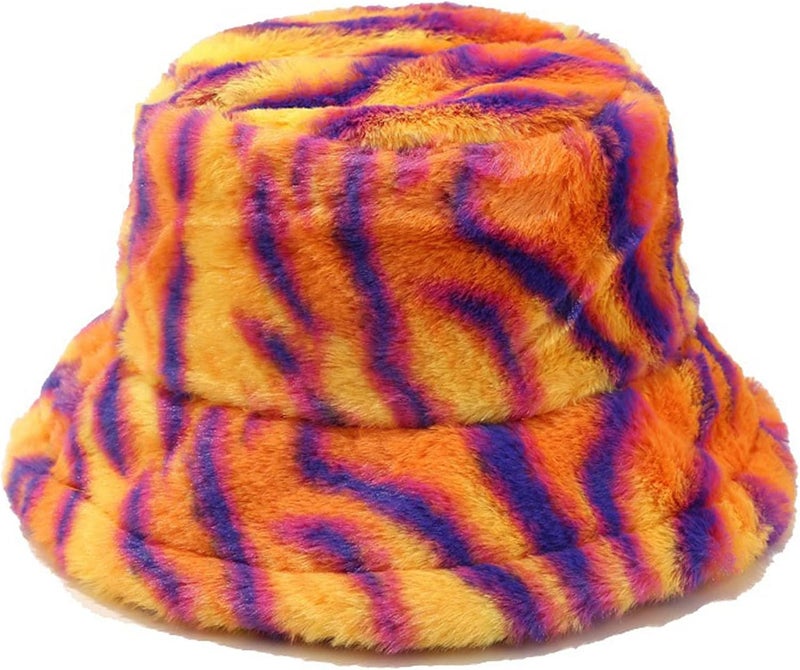Dirholl Women's Winter Faux Fur Fuzzy Warm Bucket Hat - Image 1
